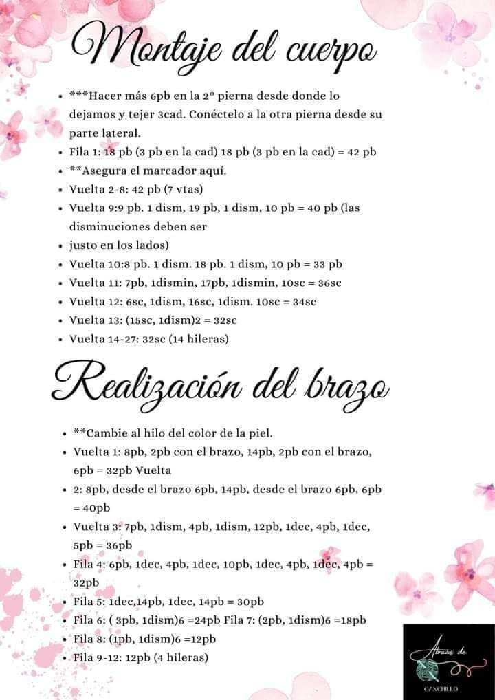 Patron Amigurumi Muñeca con Osito: Guía de Tejer y Materiales