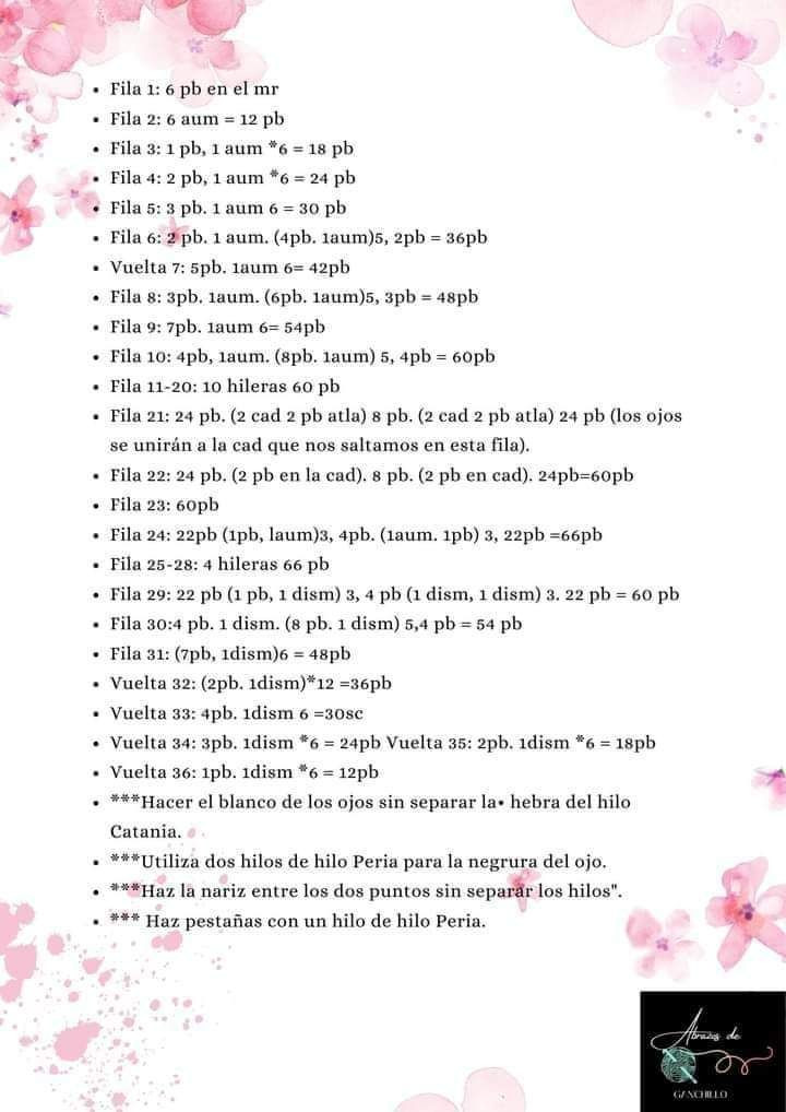 Patron Amigurumi Muñeca con Osito: Guía de Tejer y Materiales