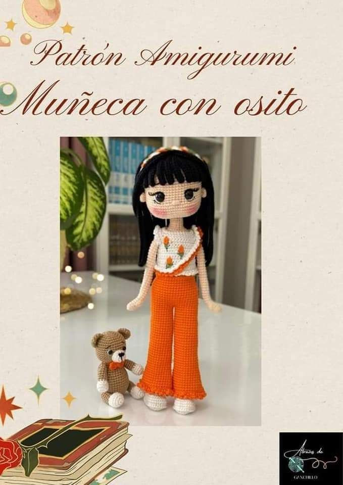 Patron Amigurumi Muñeca con Osito: Guía de Tejer y Materiales