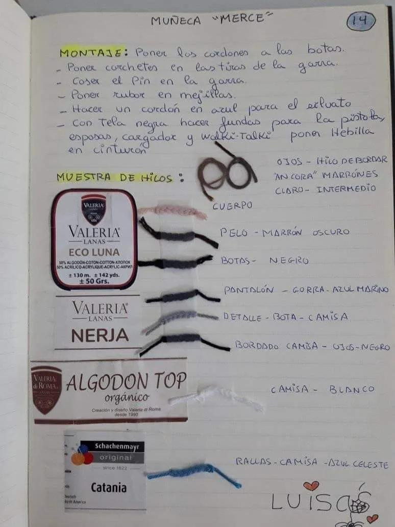 Patrón Amigurumi Muñeca Policía Española Merce