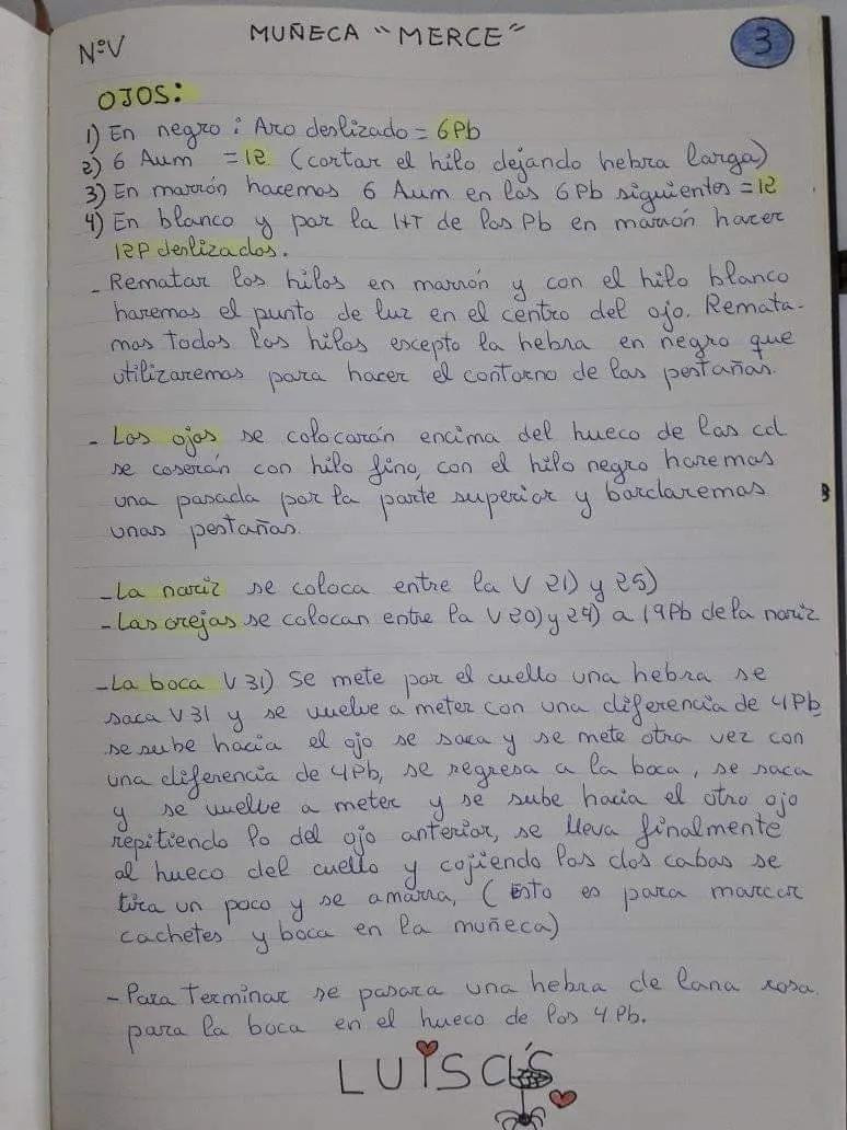 Patrón Amigurumi Muñeca Policía Española Merce