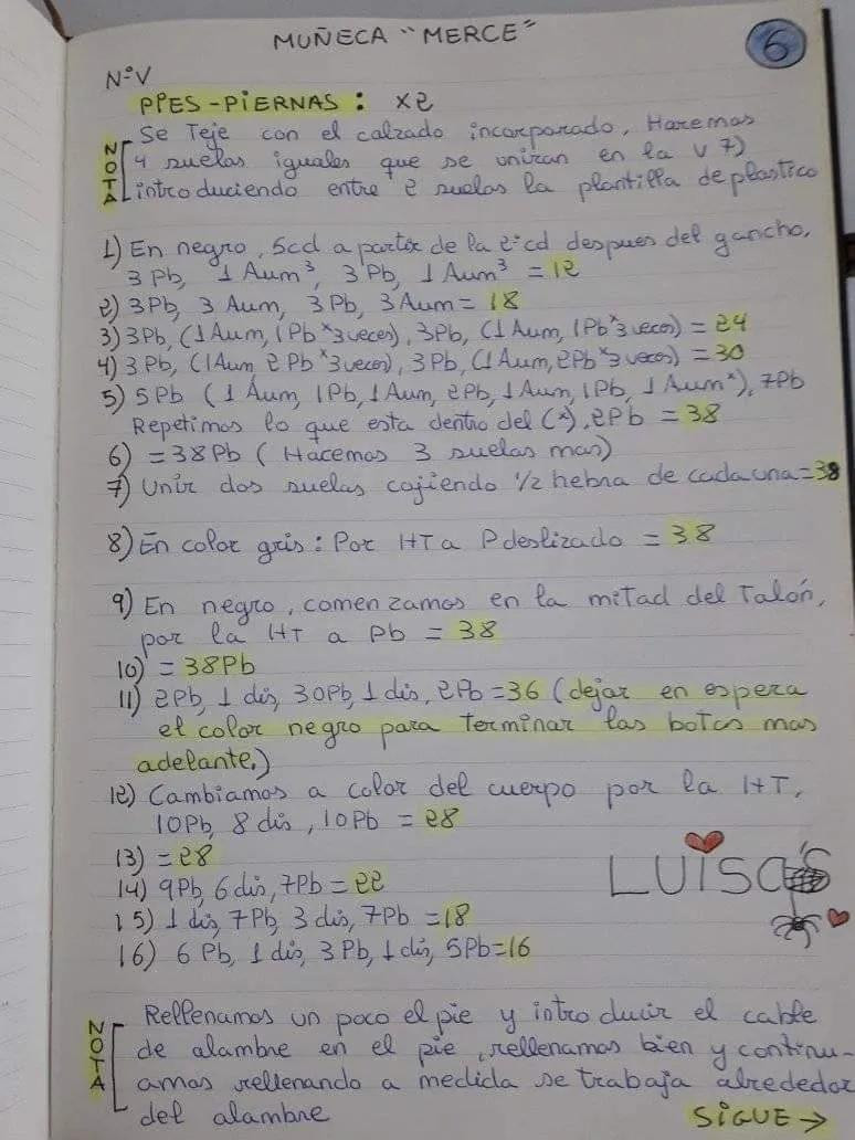 Patrón Amigurumi Muñeca Policía Española Merce