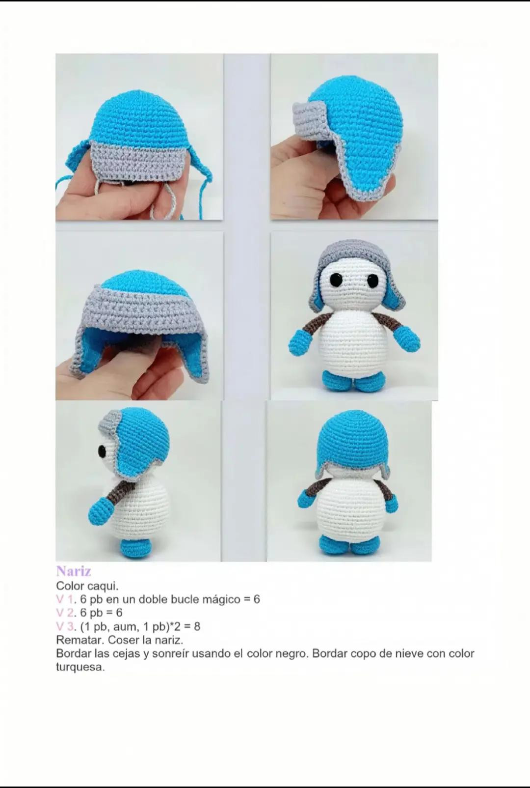 Patrón Amigurumi Muñeco De Nieve Gratis