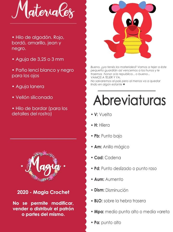 Patrón Amigurumi Mushu de Mulán - Crochet Tutorial