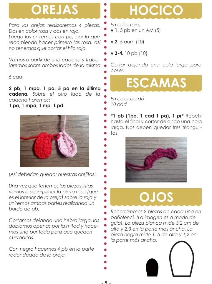 Patrón Amigurumi Mushu de Mulán - Crochet Tutorial