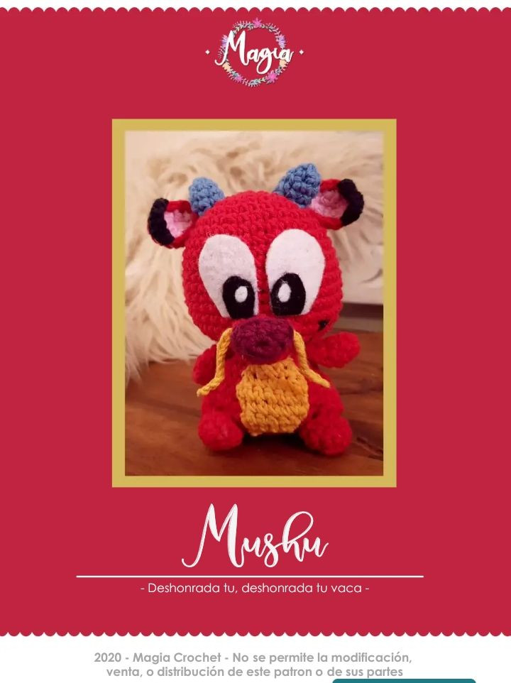 Patrón Amigurumi Mushu de Mulán - Crochet Tutorial