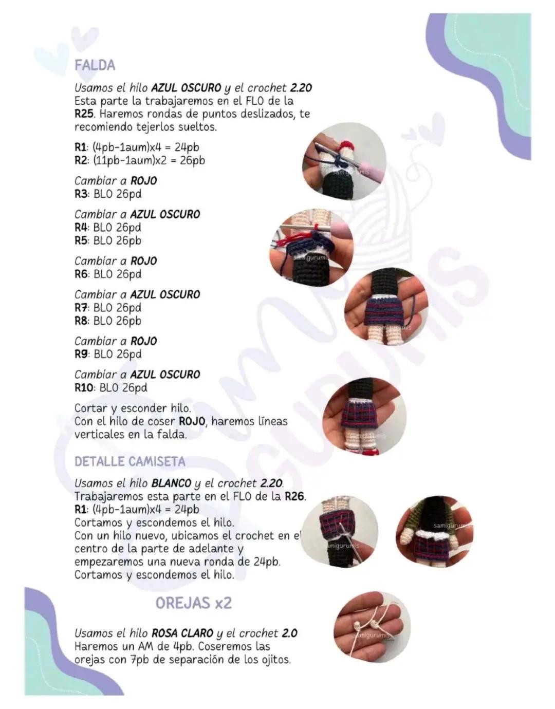 Patrón Amigurumi Niña con Gafas y Vestido Escolar