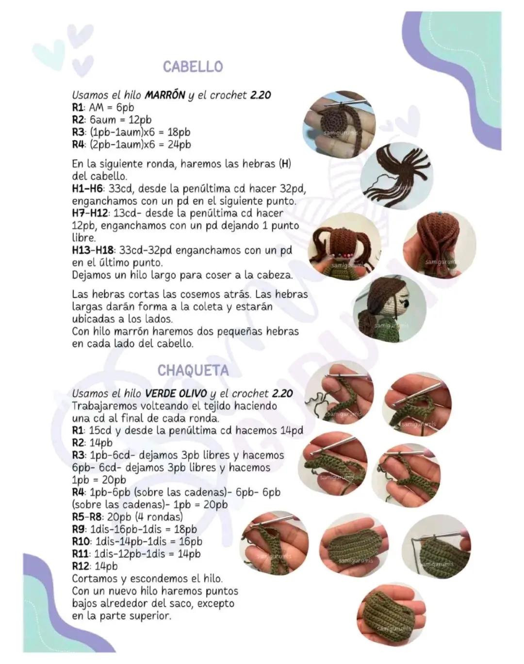 Patrón Amigurumi Niña con Gafas y Vestido Escolar