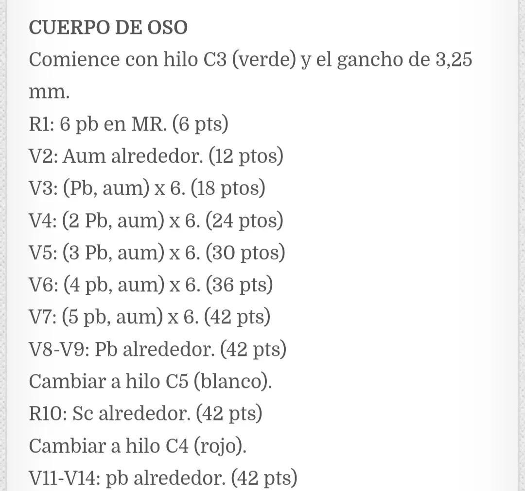 Patrón Amigurumi Oso Navideño: Guía de Tejido a Crochet con Suéter Verde y Bufanda Roja