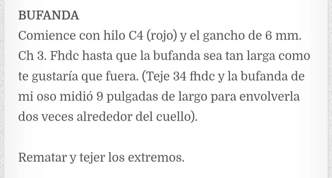 Patrón Amigurumi Oso Navideño: Guía de Tejido a Crochet con Suéter Verde y Bufanda Roja