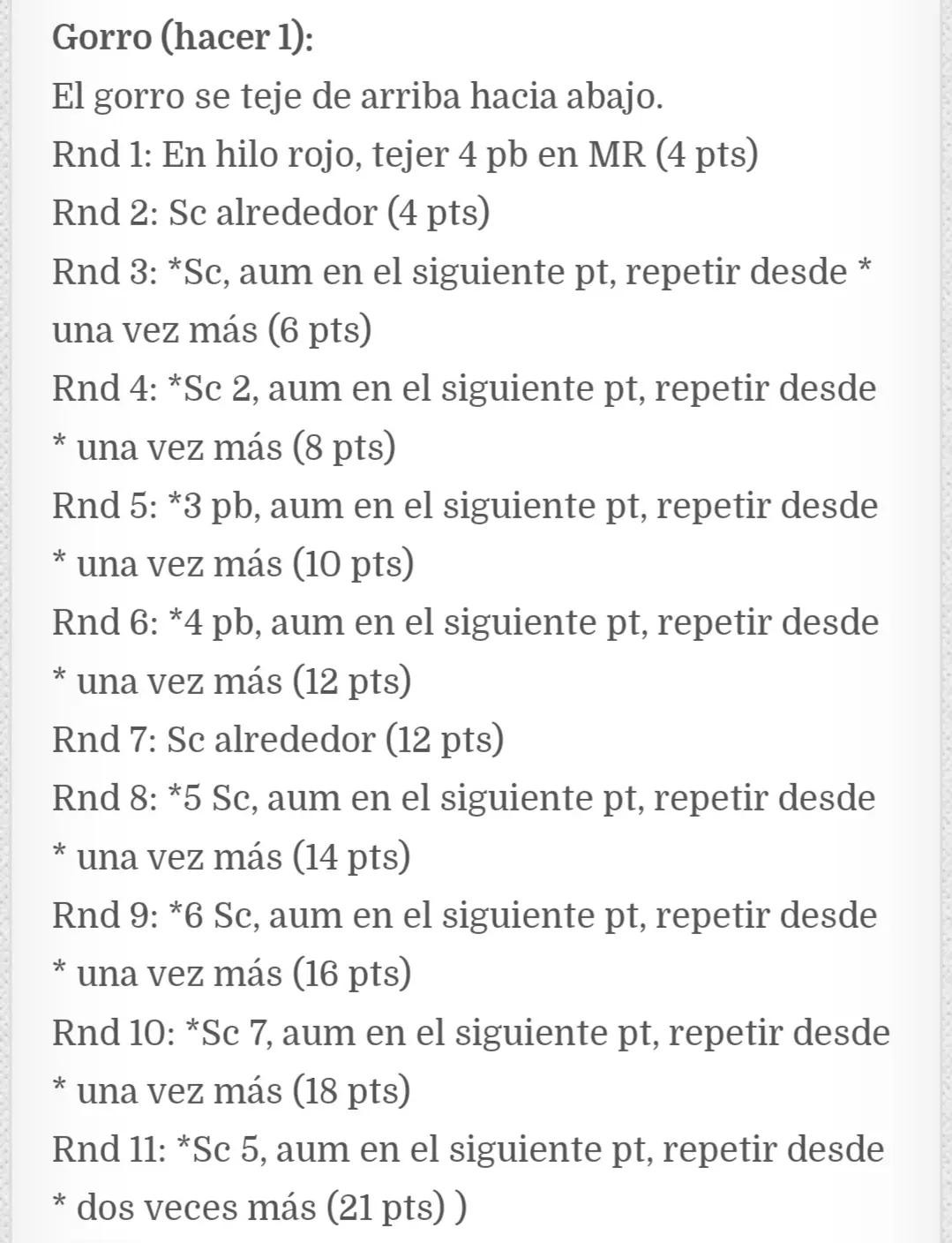 Patrón Amigurumi Papá Noel Gratis: Búp bê ông già Noel móc len với hướng dẫn chi tiết