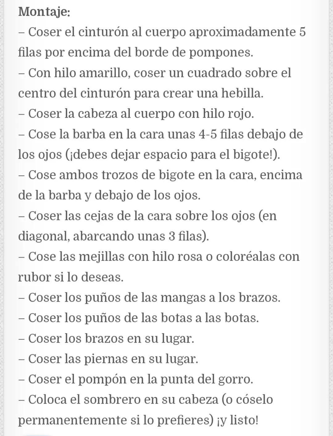 Patrón Amigurumi Papá Noel Gratis: Búp bê ông già Noel móc len với hướng dẫn chi tiết