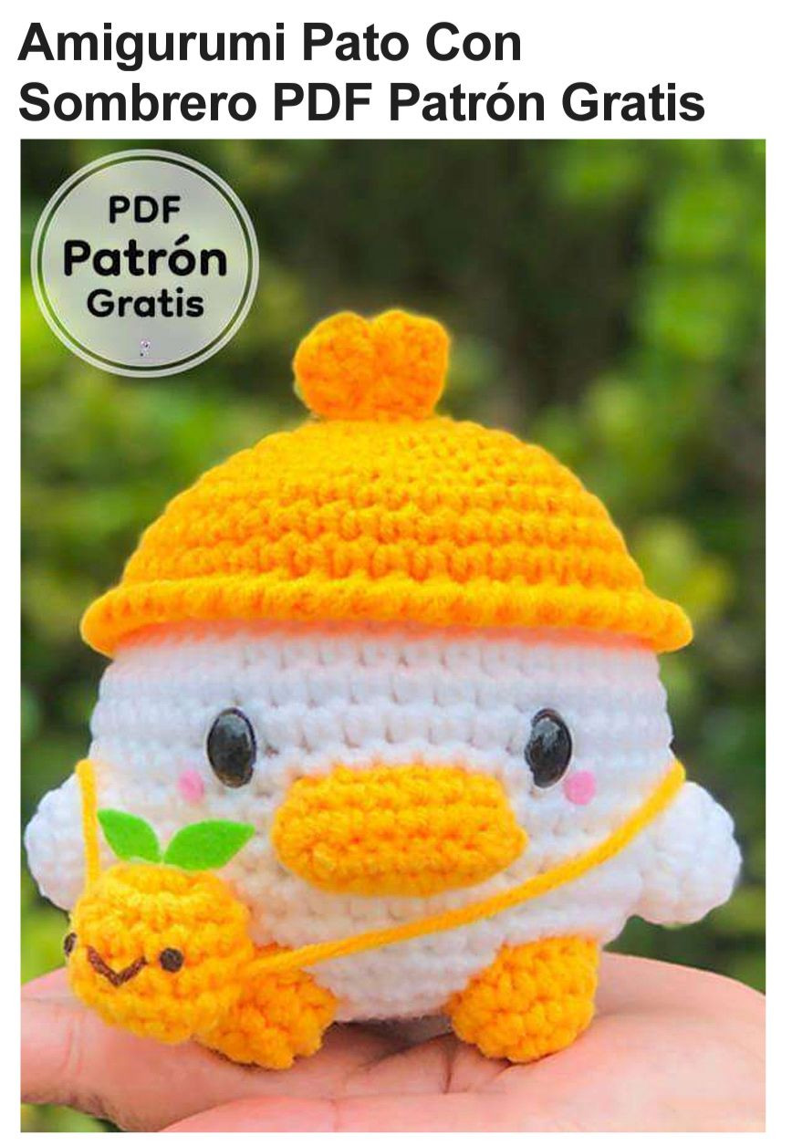 Patrón Amigurumi Pato Con Sombrero Gratis