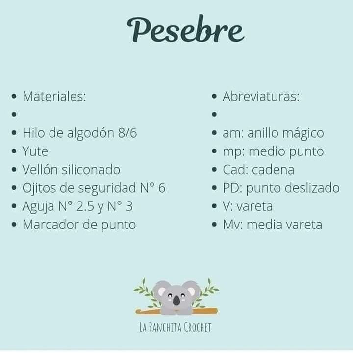 Patrón Amigurumi Pesebre: María, José y el Niño Jesús con instrucciones paso a paso