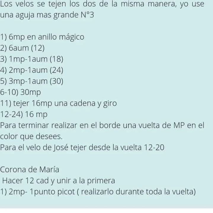 Patrón Amigurumi Pesebre: María, José y el Niño Jesús con instrucciones paso a paso