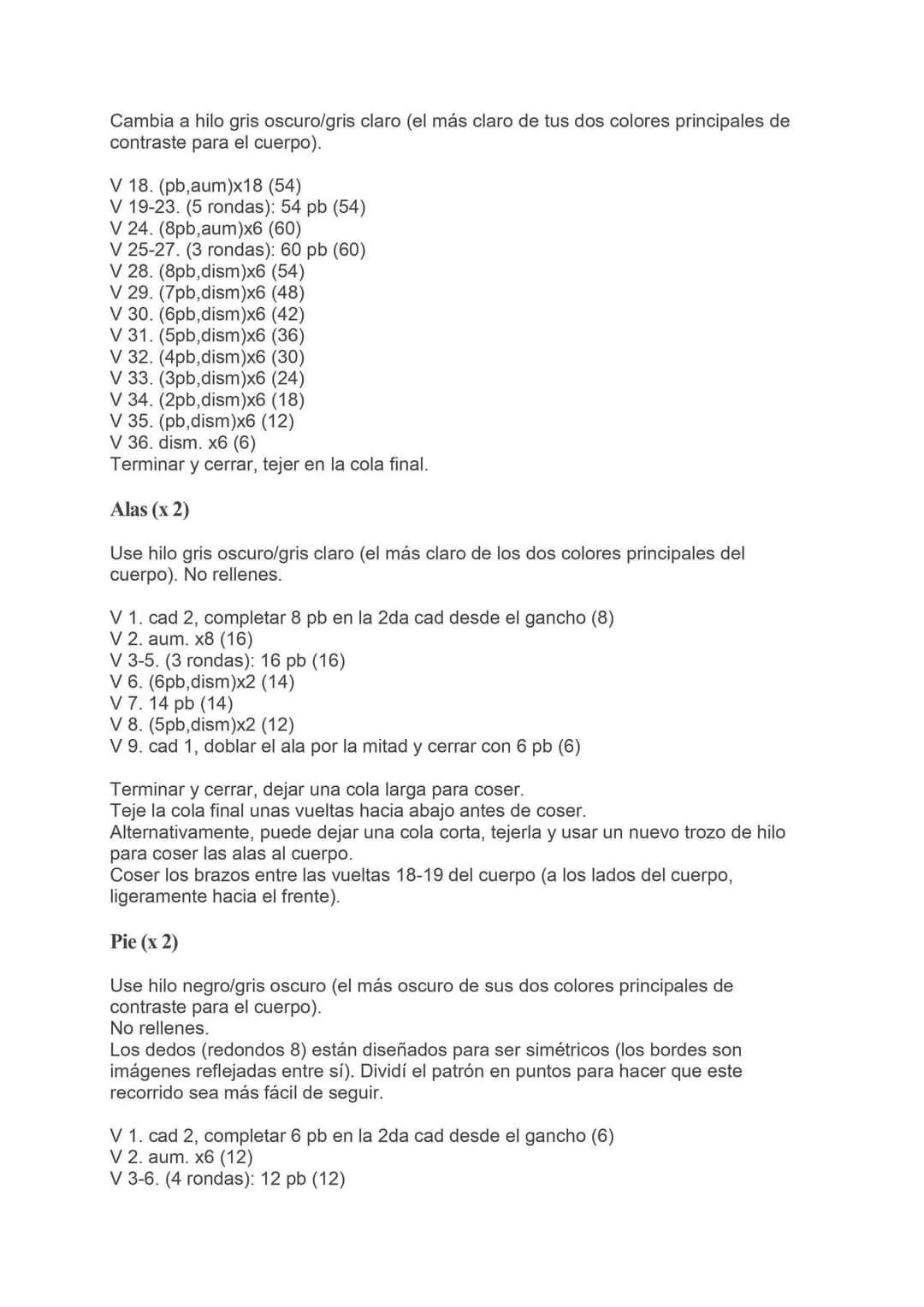 Patron Amigurumi Pingüino Fácil