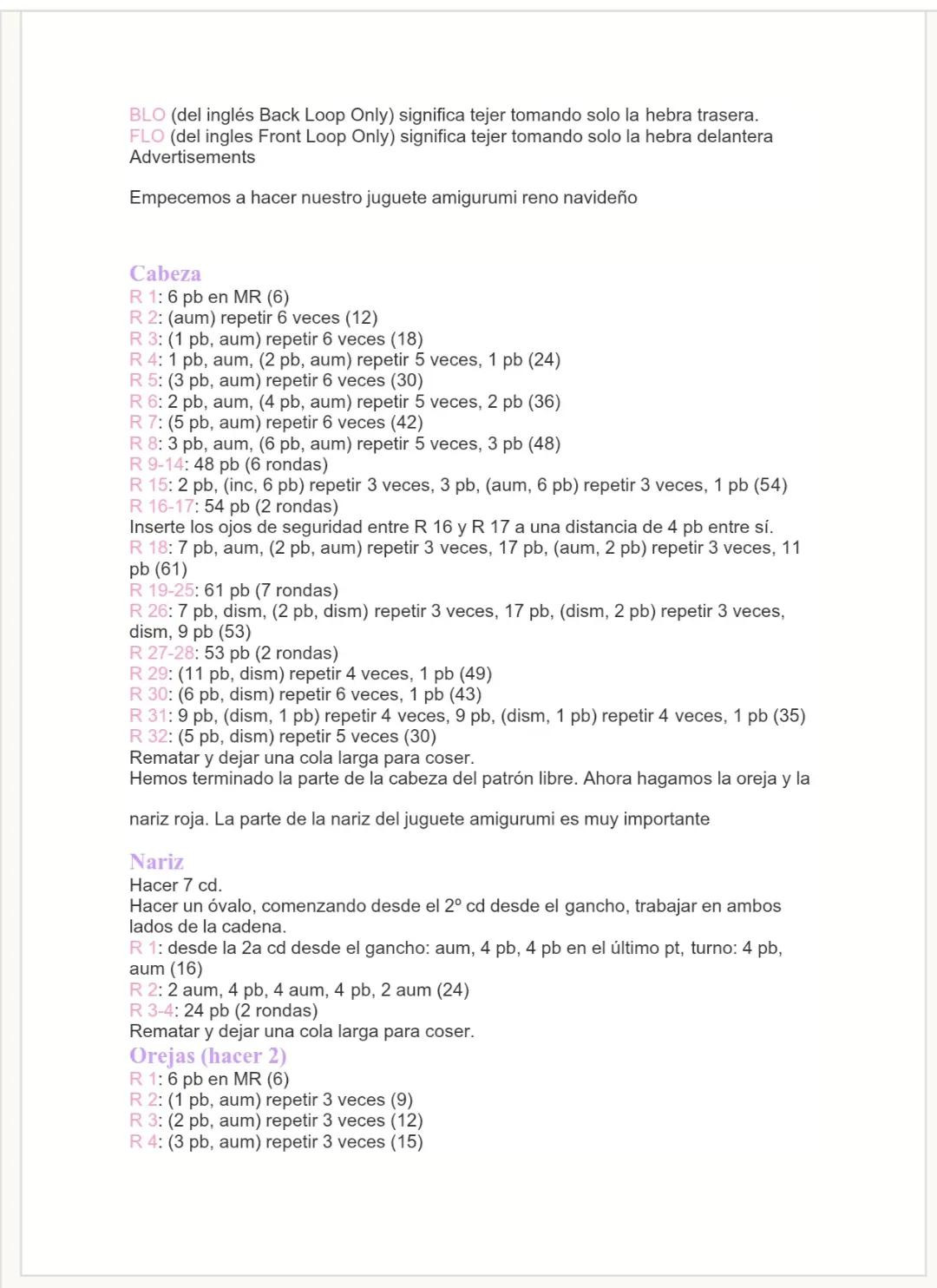 Patrón Amigurumi Reno Navideño con Bufanda Gratis