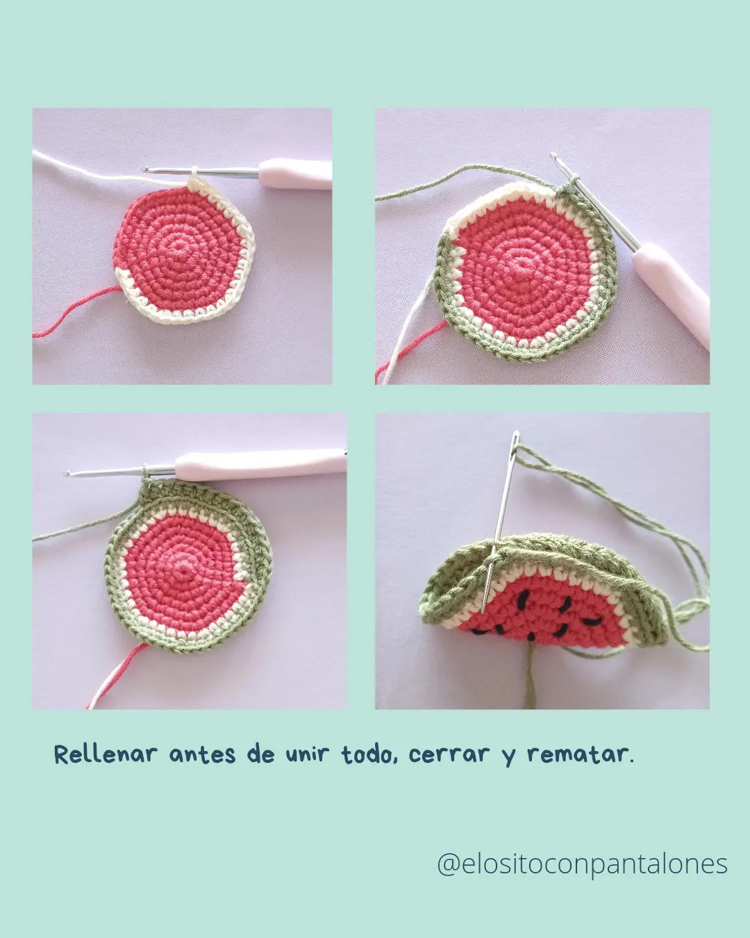 Patrón Amigurumi Sandía: Tutorial Paso a Paso para Móc Len