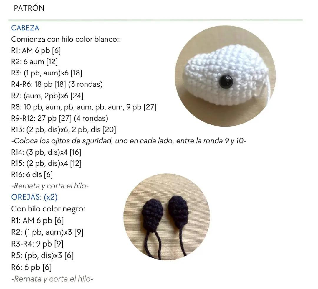 Patrón Amigurumi Snoopy: Guía paso a paso en español