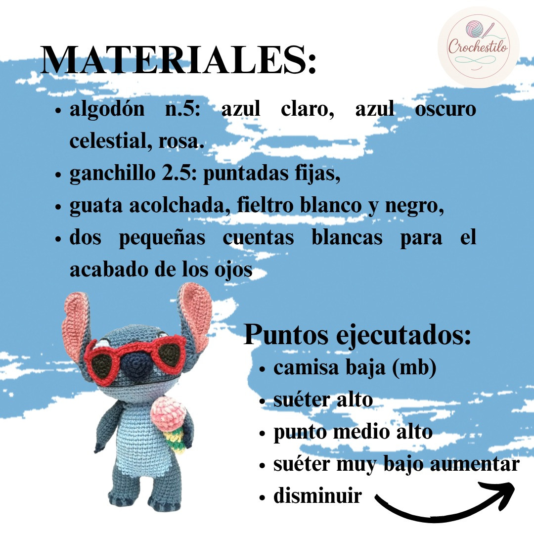 Patrón Amigurumi Stitch: Tutorial Paso a Paso
