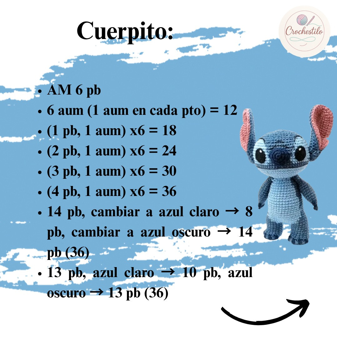 Patrón Amigurumi Stitch: Tutorial Paso a Paso