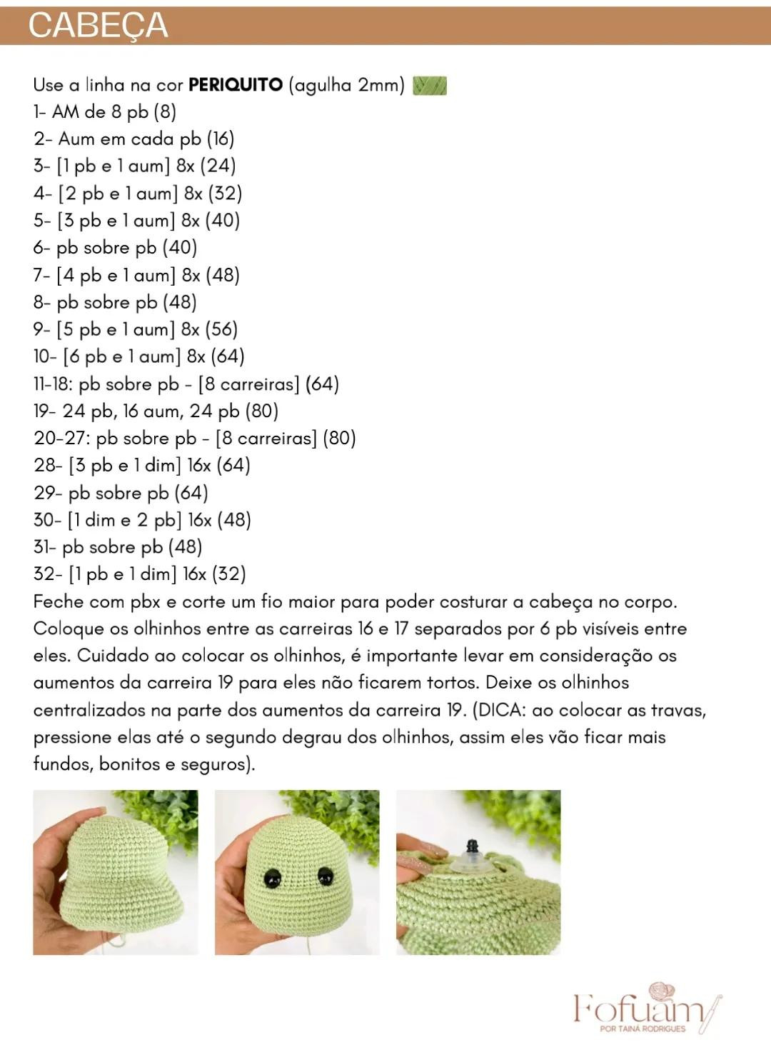 Patrón Amigurumi T-Rex Ravi y Pérola