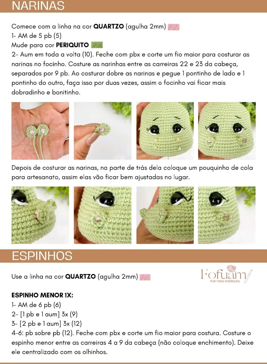 Patrón Amigurumi T-Rex Ravi y Pérola