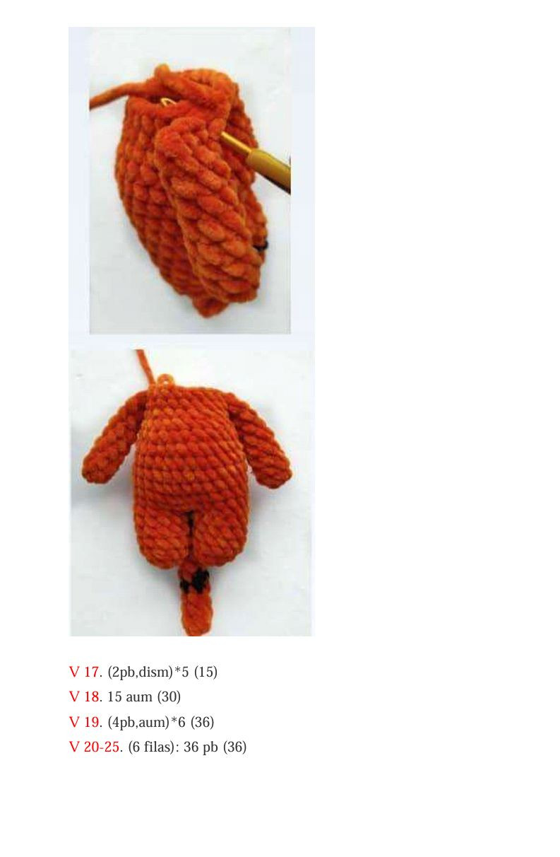 Patrón Amigurumi Tigre Naranja y Turquesa con Bufanda