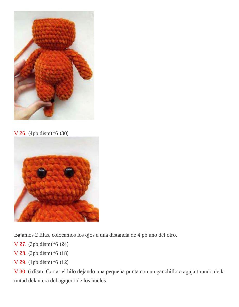 Patrón Amigurumi Tigre Naranja y Turquesa con Bufanda