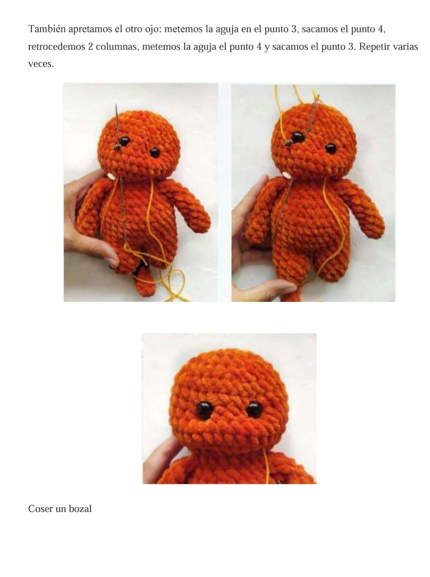 Patrón Amigurumi Tigre Naranja y Turquesa con Bufanda