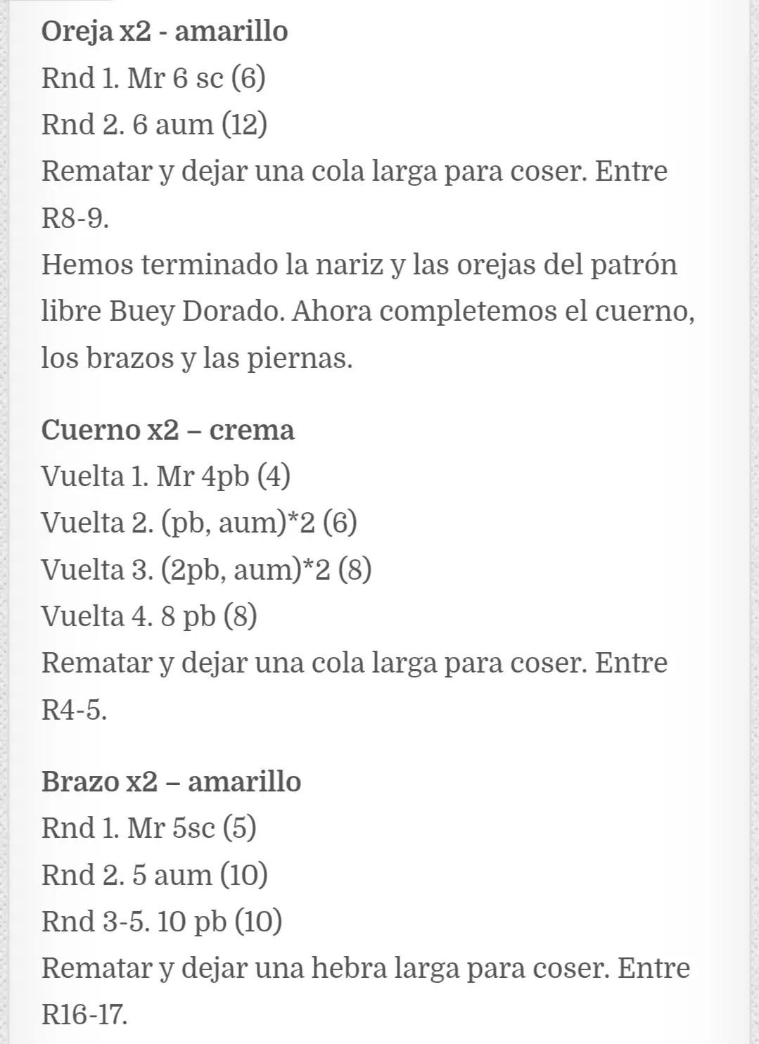 Patrón Amigurumi Toro Buey Dorado: Guía Paso a Paso para Crear una Figura de Año Nuevo