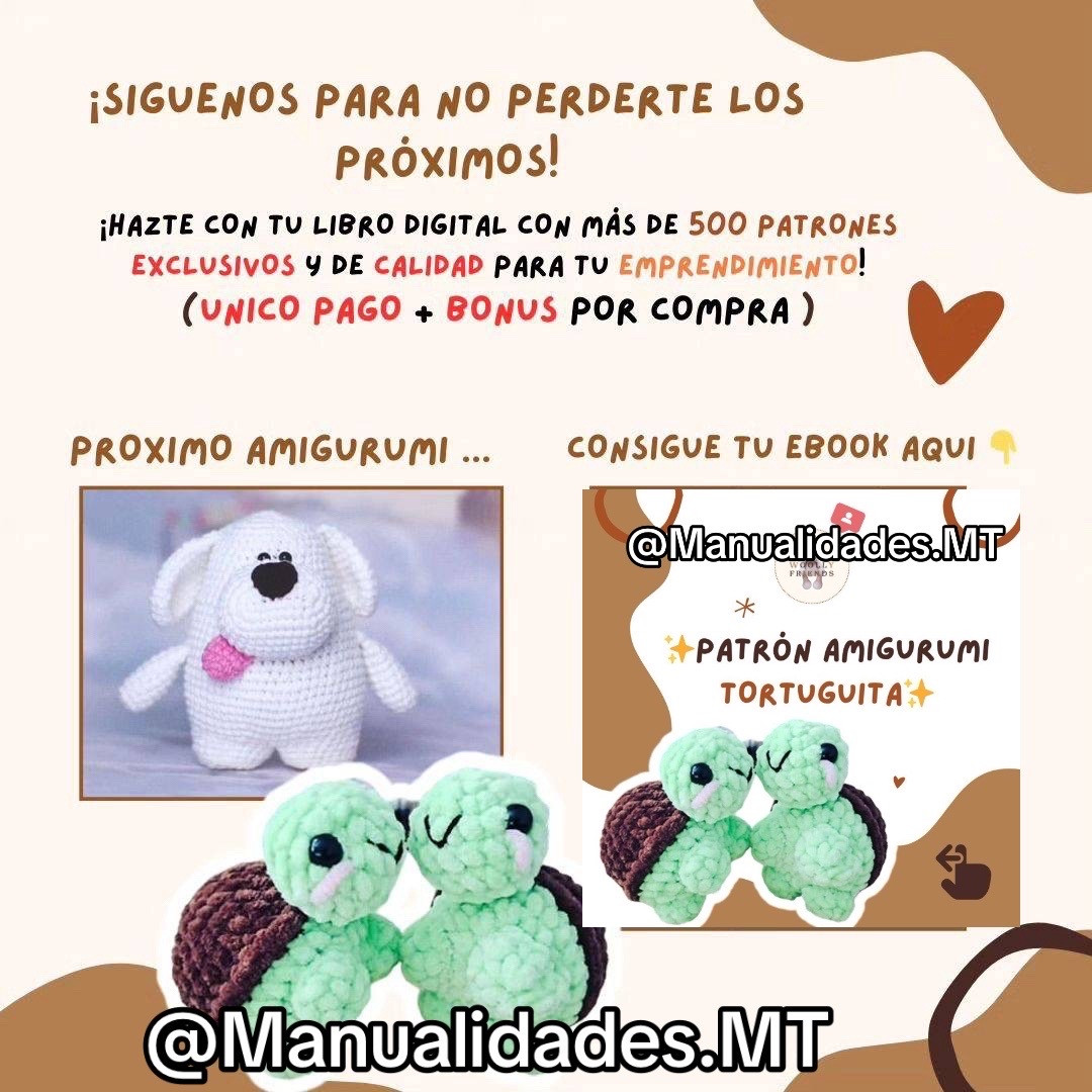 Patrón Amigurumi Tortuguita Verde