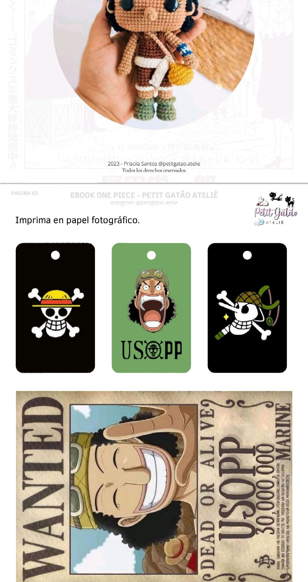 Patron Amigurumi Usopp One Piece - Ebook PDF