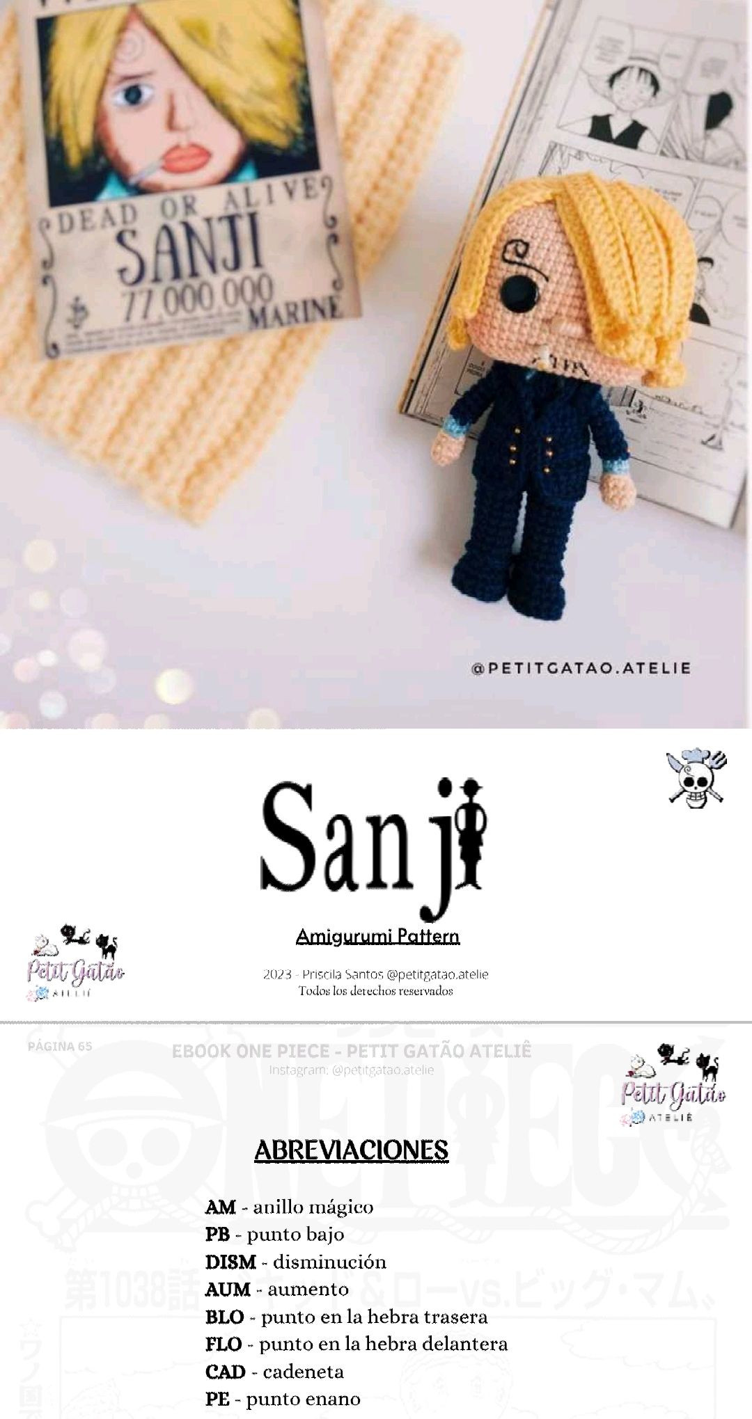 Patron Amigurumi Usopp One Piece - Ebook PDF