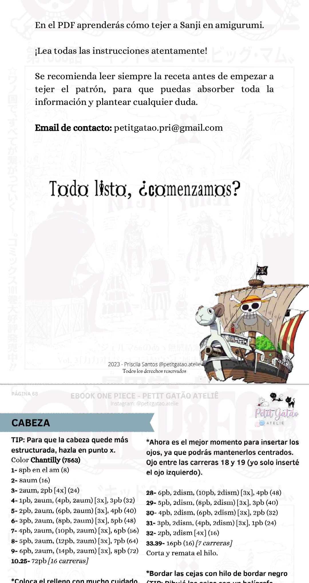 Patron Amigurumi Usopp One Piece - Ebook PDF