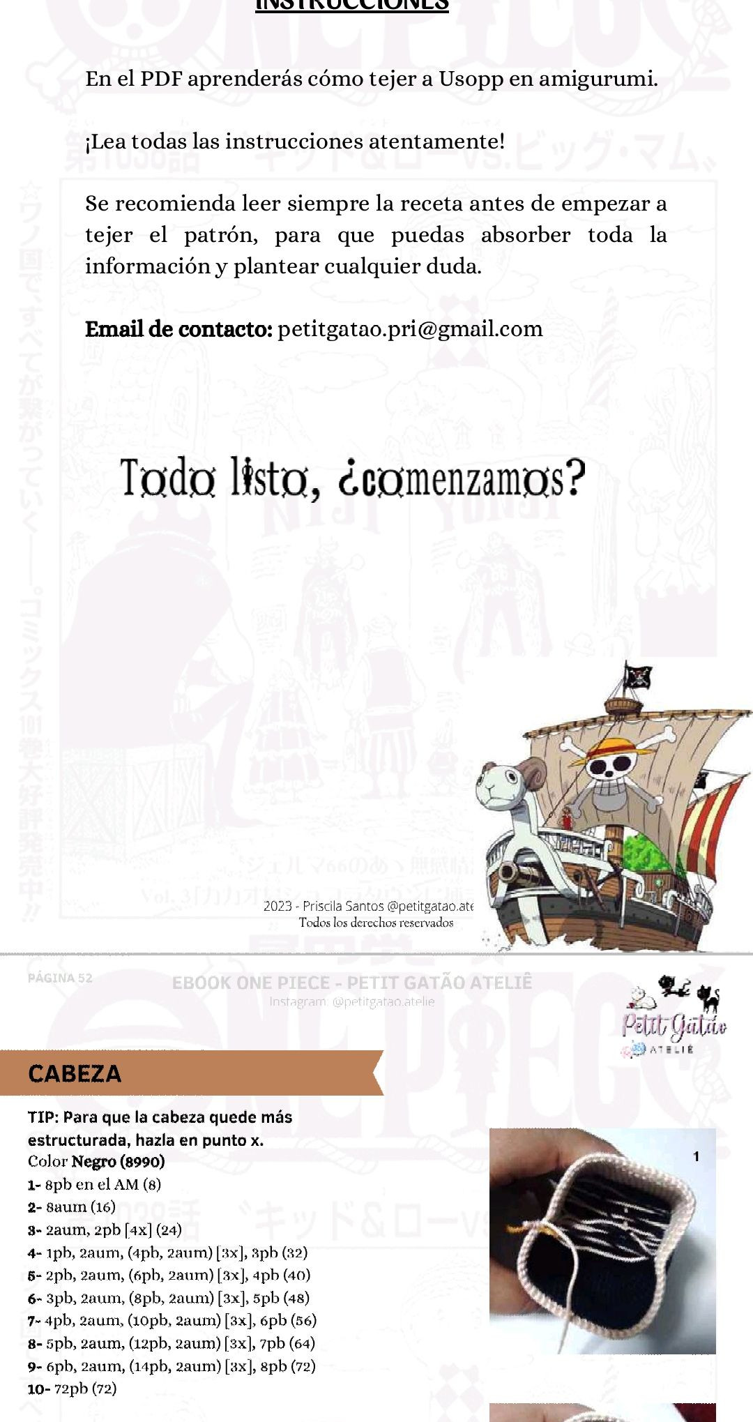 Patron Amigurumi Usopp One Piece - Ebook PDF