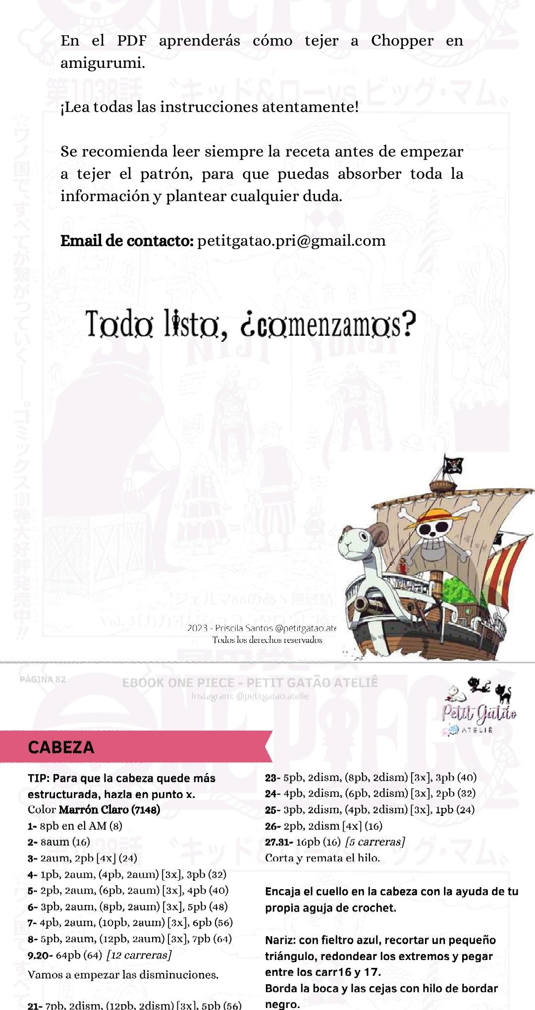 Patron Amigurumi Usopp One Piece - Ebook PDF