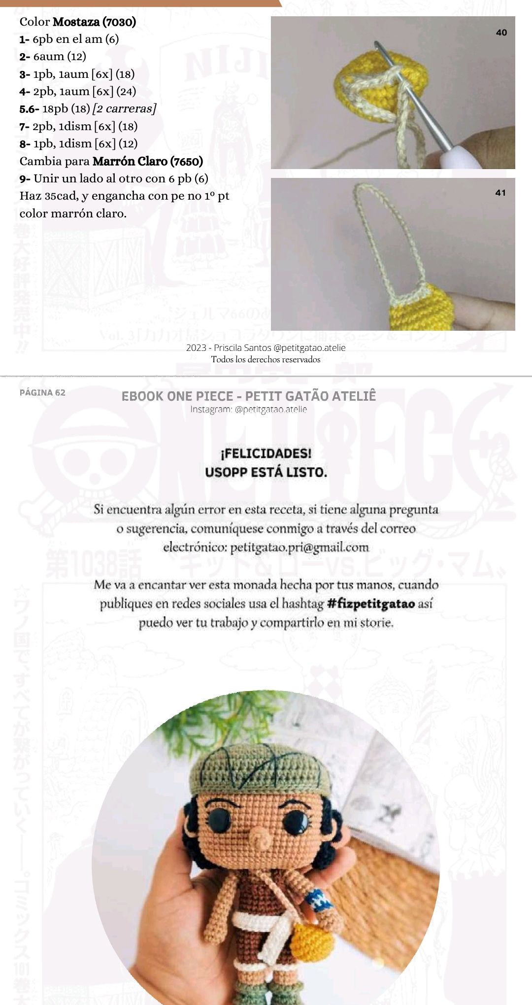 Patron Amigurumi Usopp One Piece - Ebook PDF