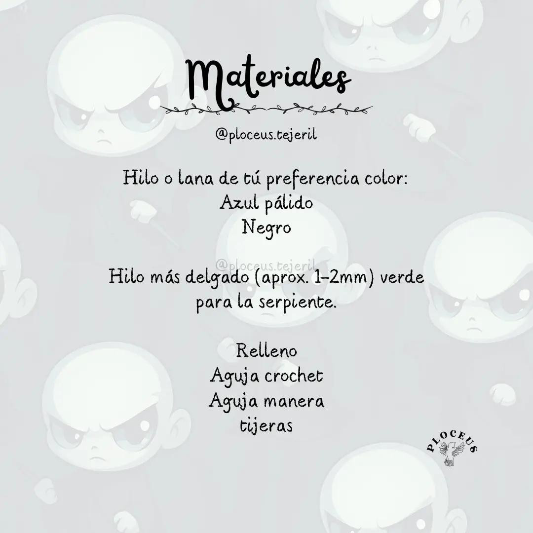 Patrón Amigurumi Voldemort Tejido: Guía Paso a Paso con Materiales y Abreviaturas