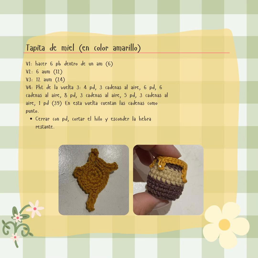 Patrón Amigurumi Winnie the Pooh: Gato Amarillo con Camiseta Roja y Potito de Miel