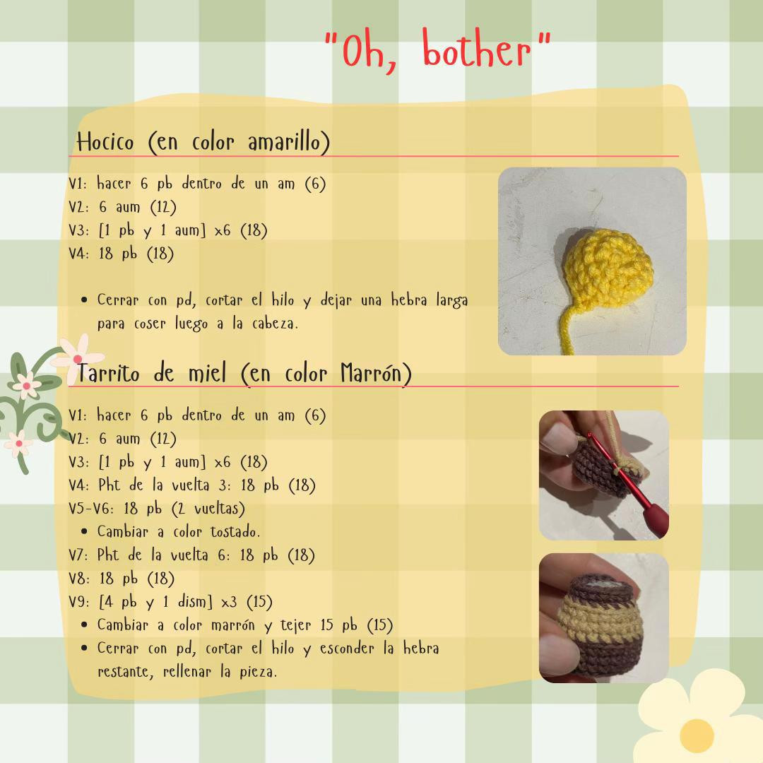 Patrón Amigurumi Winnie the Pooh: Gato Amarillo con Camiseta Roja y Potito de Miel