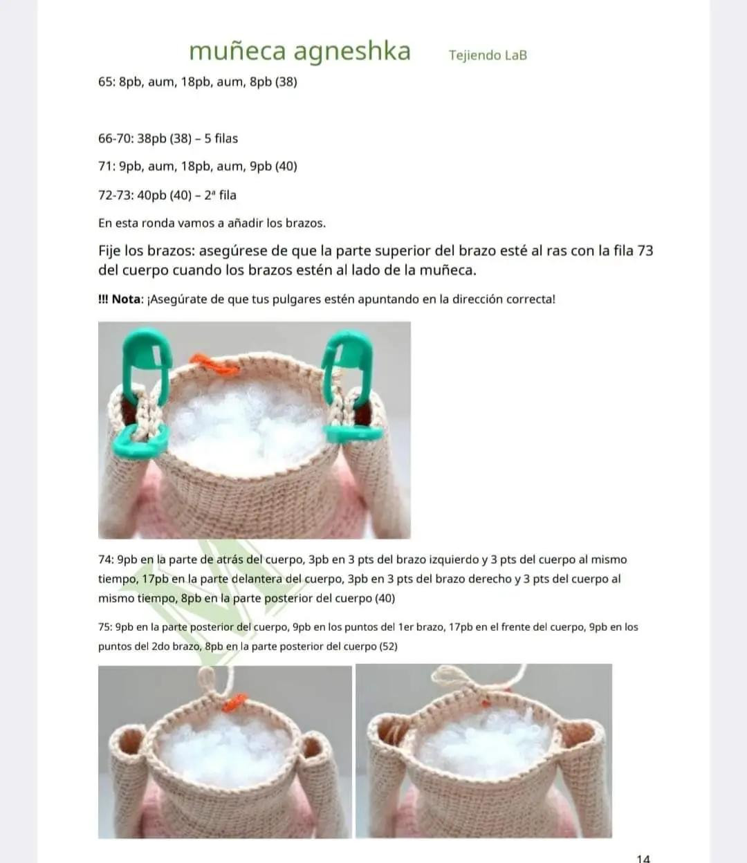 Patrón completo muñeca amigurumi Agneshka con vestido amarillo y gorro