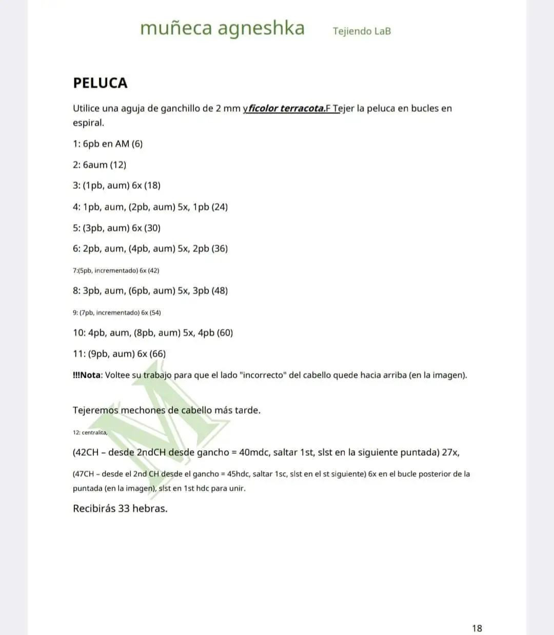 Patrón completo muñeca amigurumi Agneshka con vestido amarillo y gorro