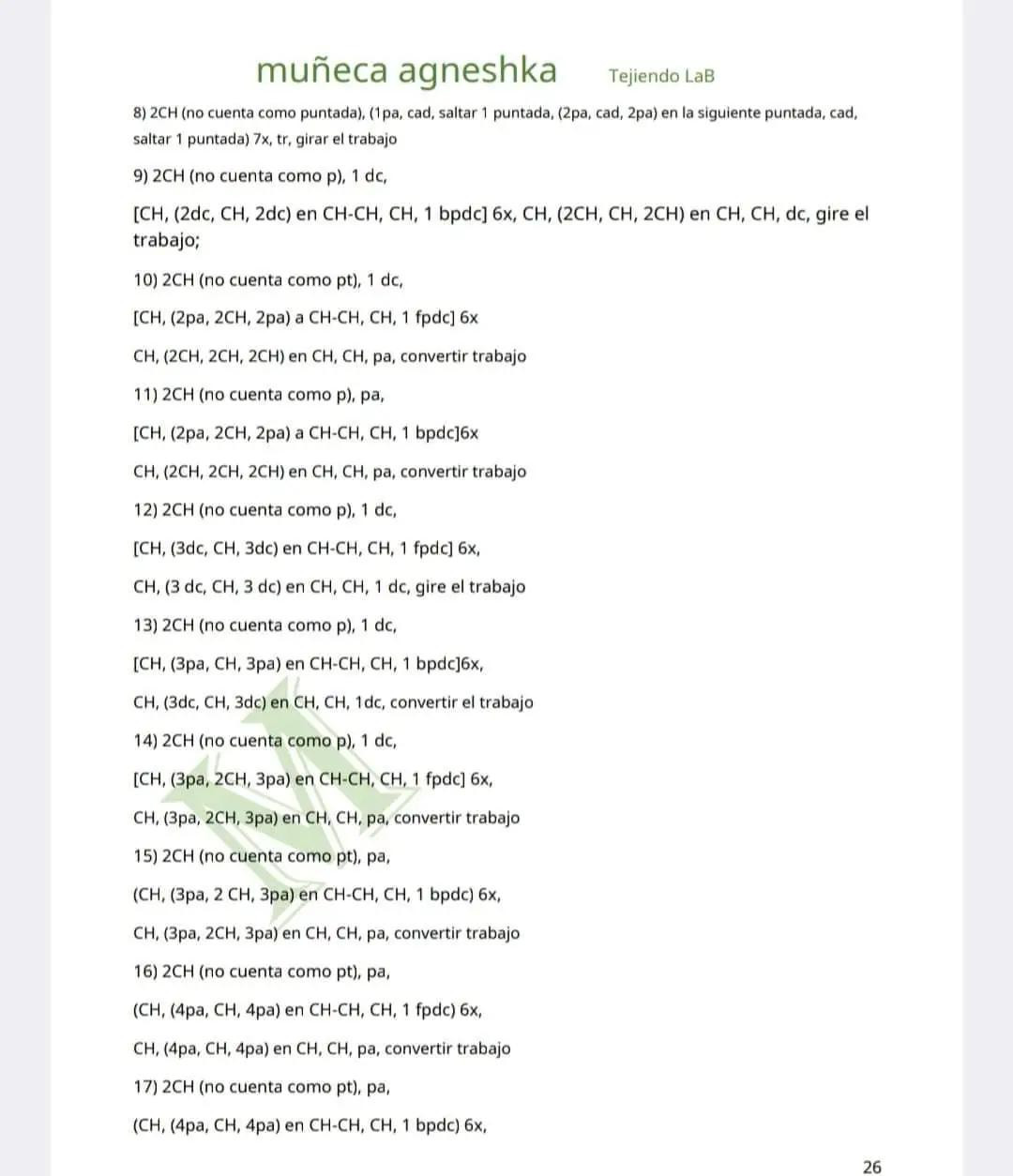 Patrón completo muñeca amigurumi Agneshka con vestido amarillo y gorro