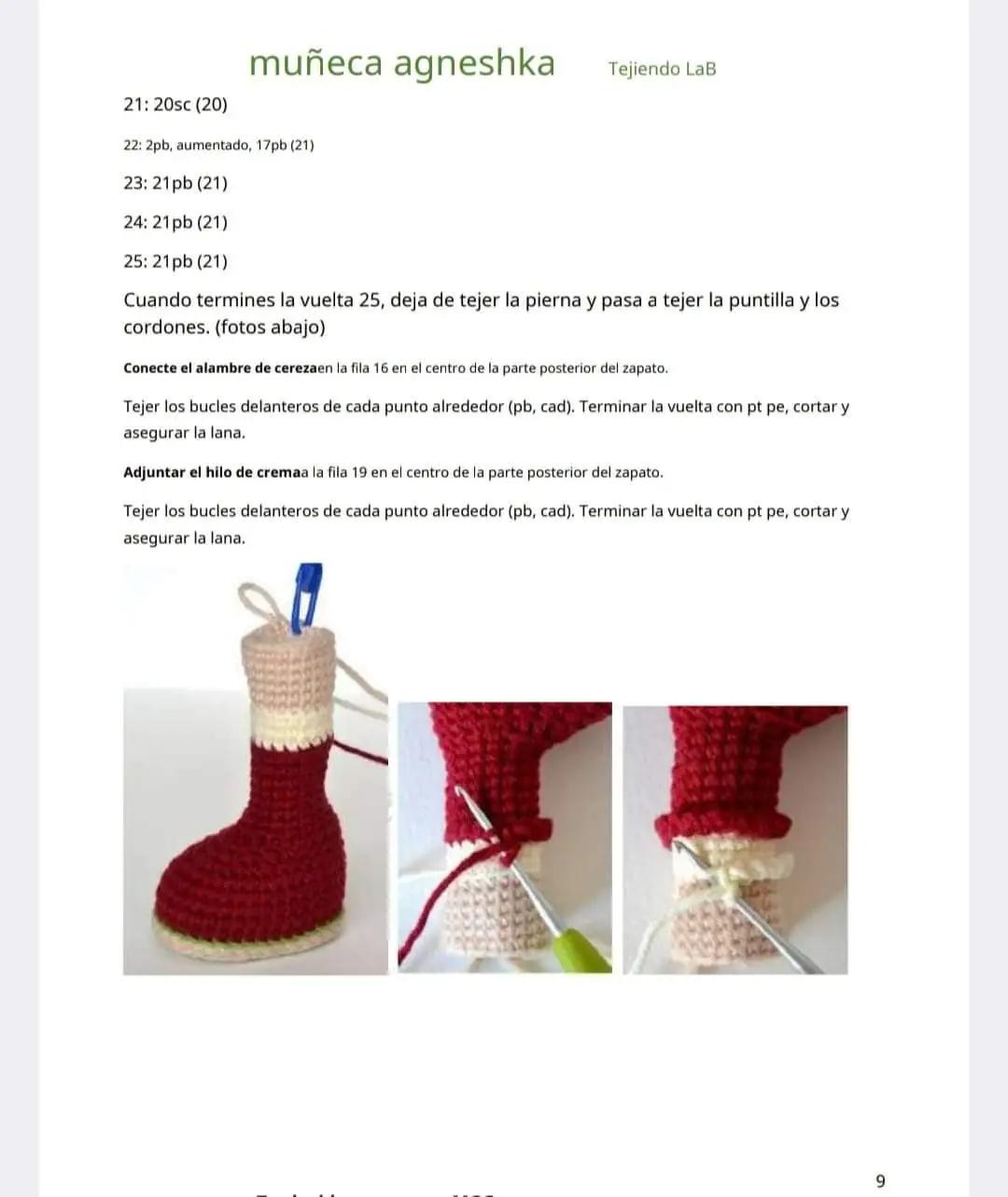 Patrón completo muñeca amigurumi Agneshka con vestido amarillo y gorro