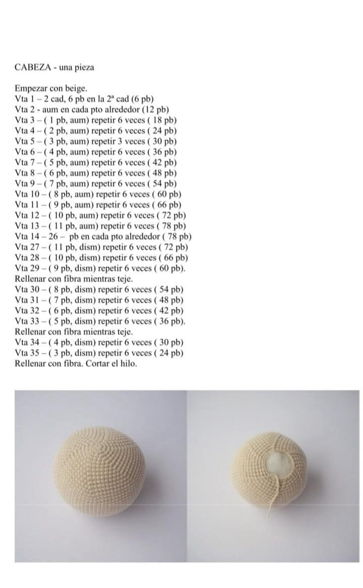 Patrón completo para tejer la muñeca amigurumi Didi