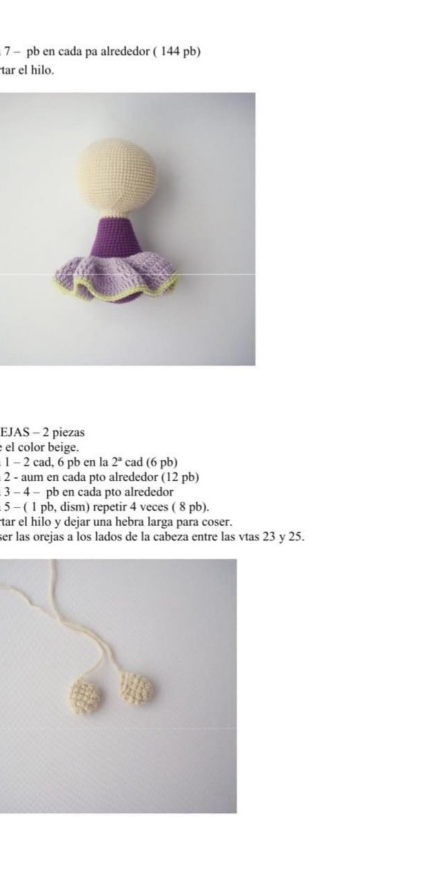 Patrón completo para tejer la muñeca amigurumi Didi