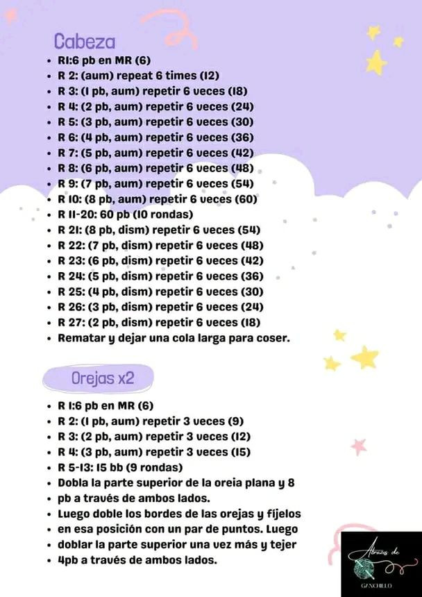 Patrón Conejito Amigurumi Gratuito - Tutorial Paso a Paso