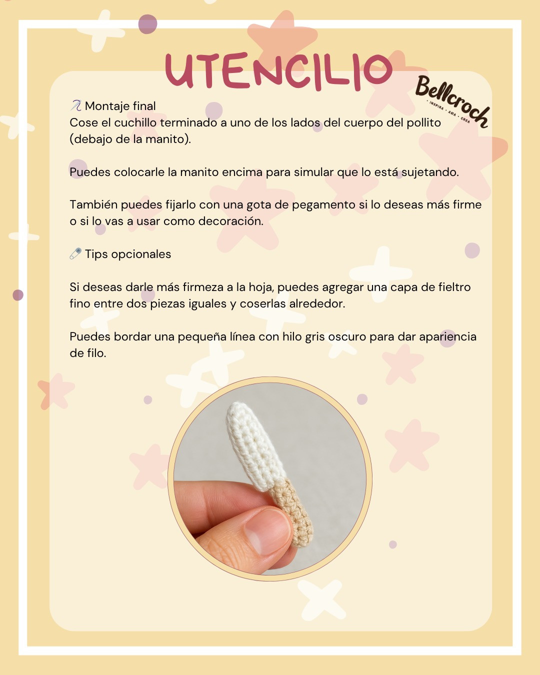 Patrón Crochet Amigurumi Pollito Chef Amarillo con Gorro y Delantal