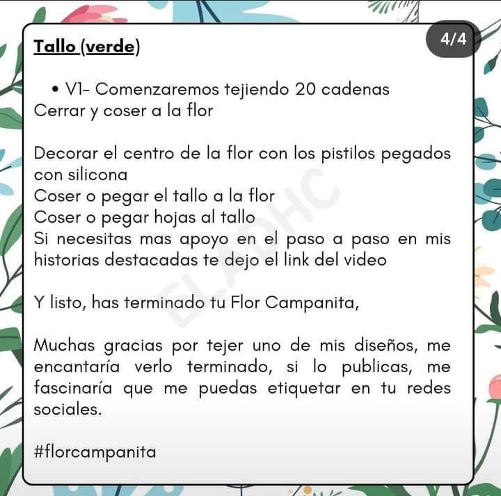 Patrón Crochet Flor Campanita: Guía Paso a Paso
